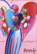 "Angel with Heart" Peter Max Mixed Media - 2