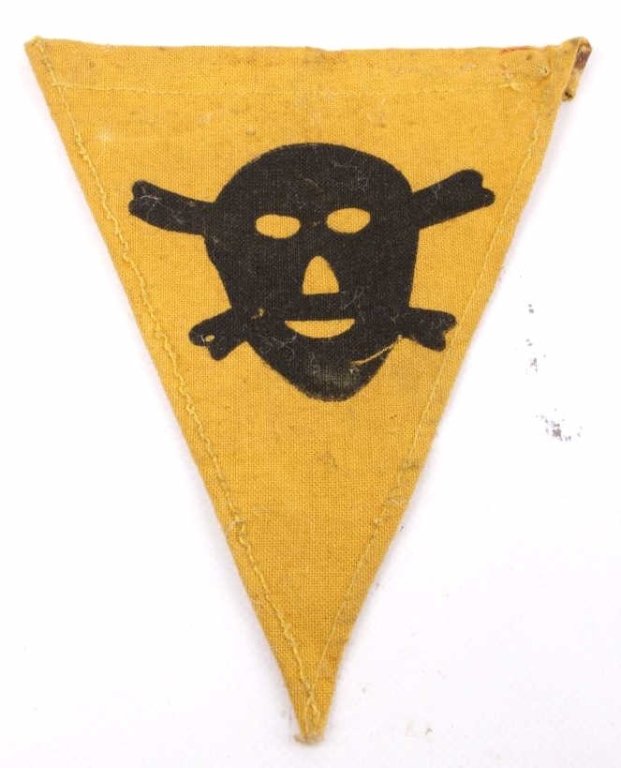 WWII Nazi Guerrilla Warfare Pennant (werwolf): This comes from a private World War Two collection and is an incredibly rare item believed to be from the Nazi's. This pennant is believed to be from the Guerilla warfare tactics in werwolf near the e