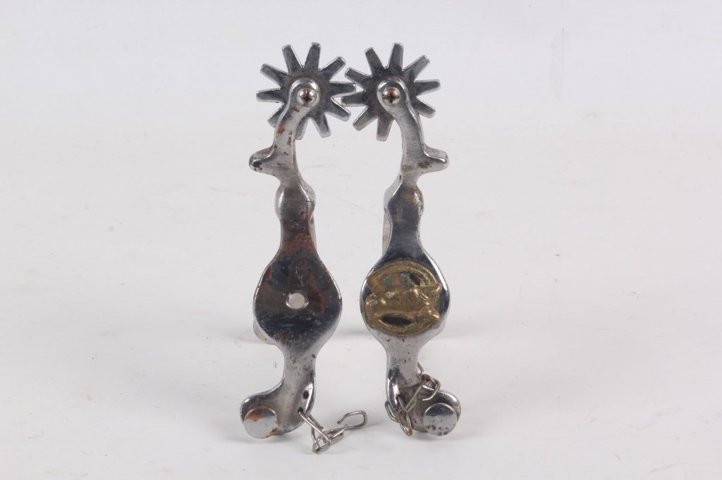 1920-1930's North & Judd Spurs: This is a set of 1920-1930's North and Judd Spurs. The North & Judd company bought the August Buermann Mfg. Co. These are most likely from 1926-1935 and have a desirable horse head with a horse shoe s