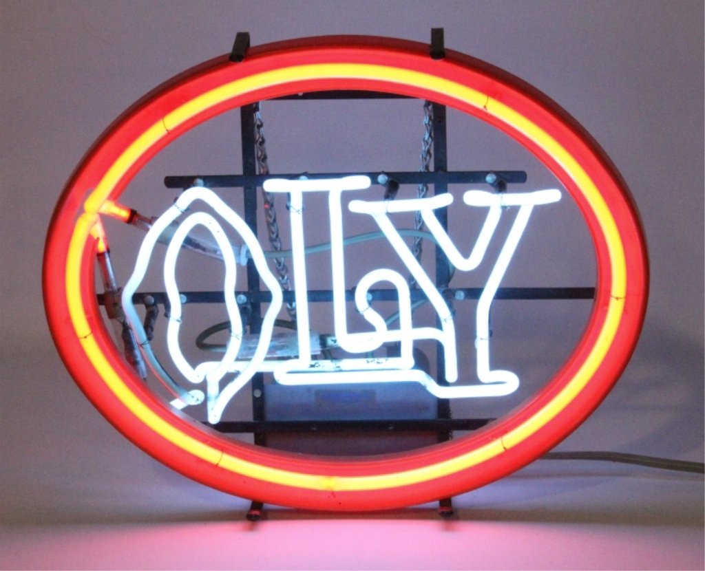 1960 S Olympia Oly Beer Neon Sign This Lot Featu Jun 14 14 North American Auction Company In Mt 1960 S Olympia Oly Beer Neon Sign This Lot Featu Jun 14 14 North American Auction Company In Mt