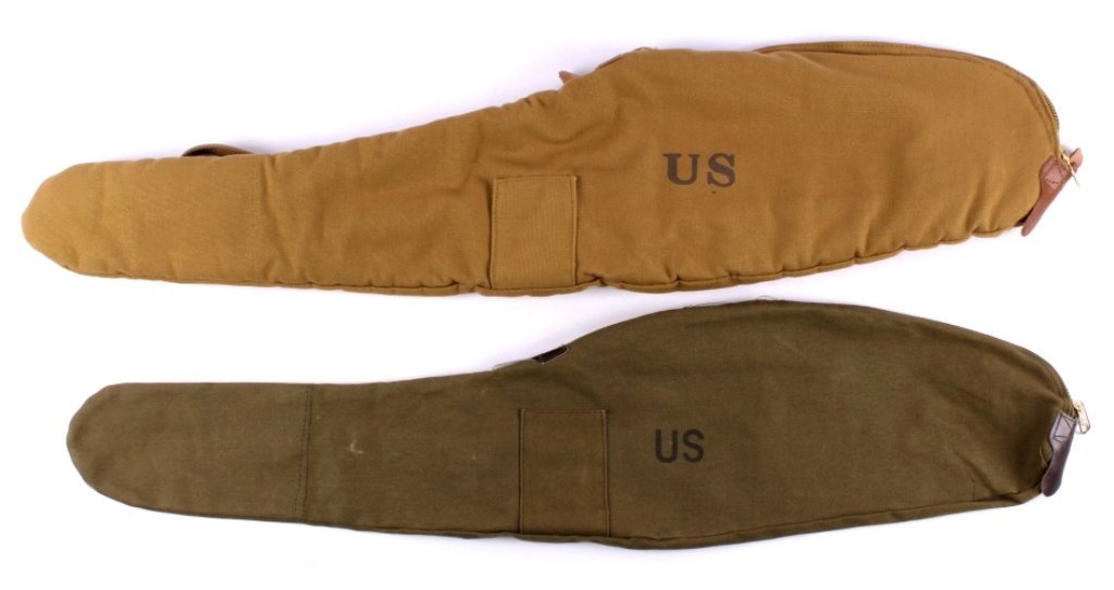 M-1 Carbine Rifle Cases This lot includes 2 M-1 ca: This lot includes 2 M-1 carbine rifle cases. Each of the cases is marked "U.S.". One of the cases is fleece lined. Both cases are in excellent condition. They each measure 37" x 9".