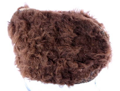 Native American Buffalo Hide Hat early piece This: This lot features a Native American buffalo hide hat. This hat dates to the late 1800's to early 1900's. The hat is in good condition. It measures 20" around and 6" tall.