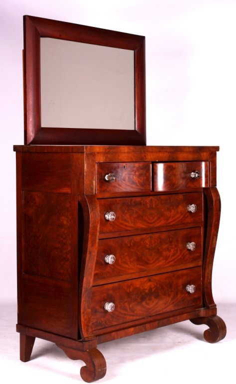 Antique Highboy Dresser With Mirror This Is An Ant