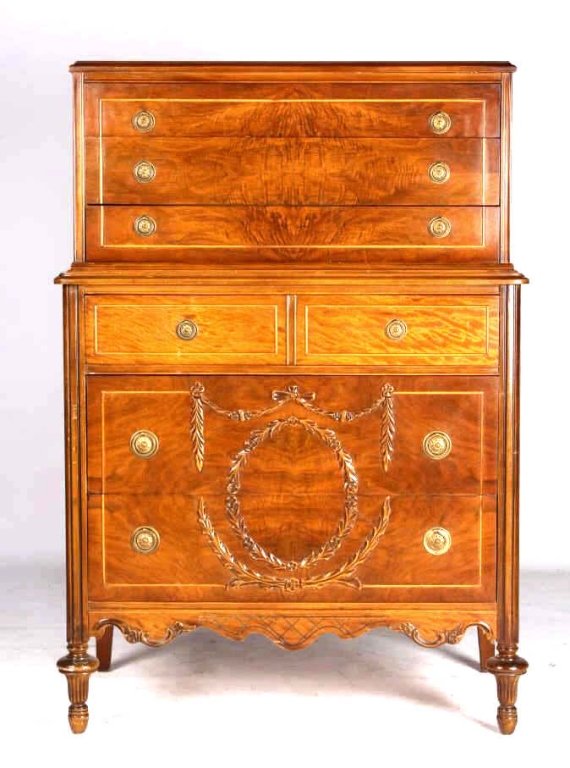 Huntley Furniture Highboy Ornate Dresser 19291935 Lot 222
