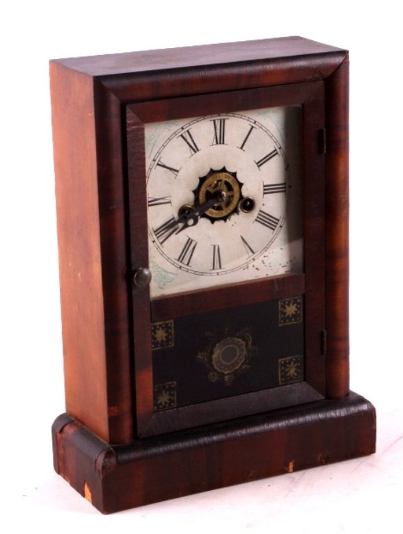 1870's E.N. Welch Mantle Clock This is an E.N. Wel: This is an E.N. Welch mantle clock, circa 1870's. The clock has a portion of the original tag inside. The clock shows a stamp on the back that reads "Repaired By JW Dobney Jun 30, 1894 110 Main St. Ba