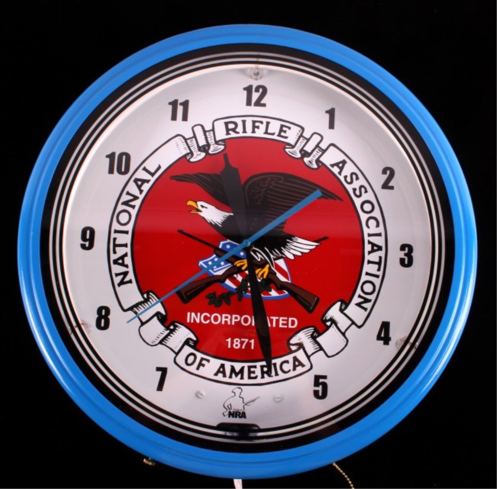 National Association Neon Lighted Wall Clock