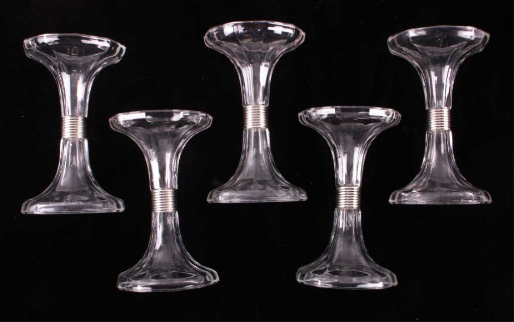 Antique Glass Shelf Risers