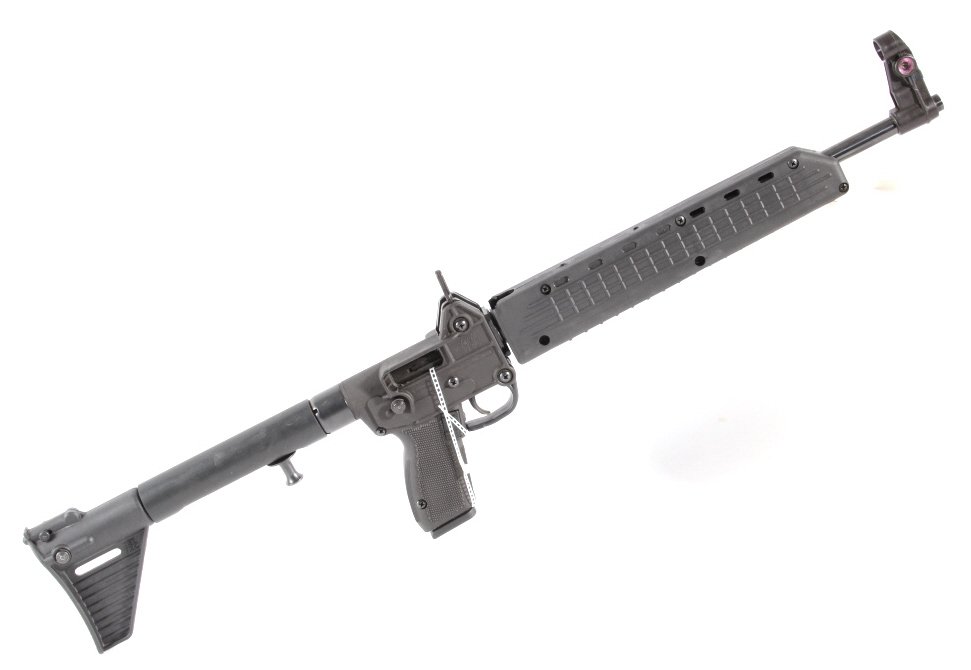 Kel Tec Sub 2000 Gen1 40 S&W GLOCK Folding Carbine: This is the original 1st Generation Kel Tec Model SUB 2000 .40 S&W caliber folding carbine (never fired). The carbine takes a Glock .40S&W magazine. This is the lower cost more compact alternative to 