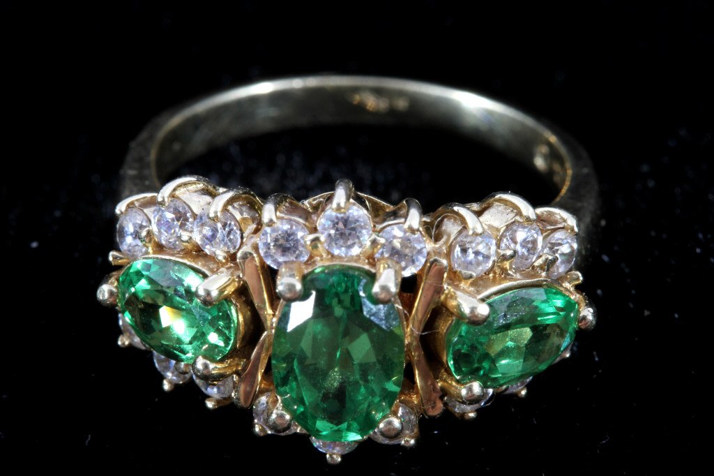 Tsavorite Garnet & Diamond 14k Gold Ring (1 of 6)