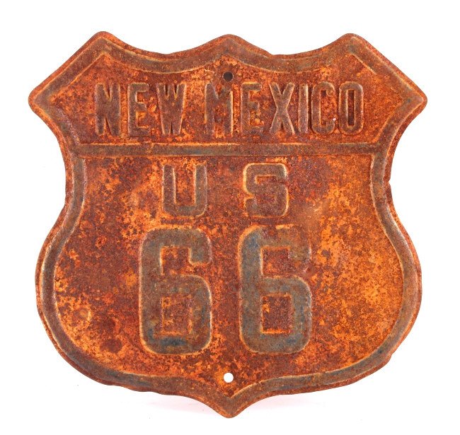 New Mexico U.S. Route 66 Highway Sign 1940's (1 of 9)