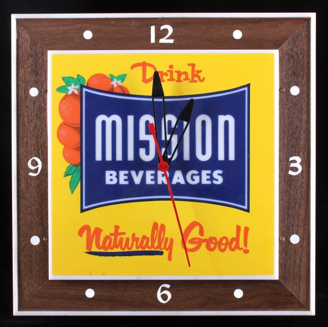 Mission Beverages Lighted Advertising Clock (1 of 7)