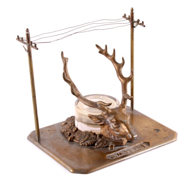 Southern Bell Telephone Executive Bronze Inkwell (1 of 7)