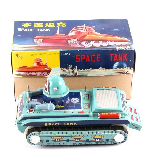 B/O Japanese Tin Litho Space Tank (1 of 6)