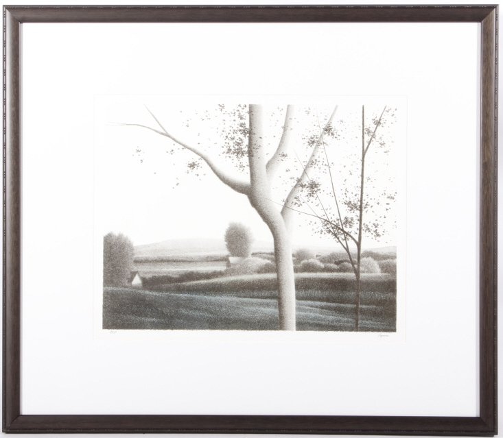 Dawn by Robert Kipniss Lithograph circa 1974: This is an original limited edition quality lithograph by Robert Kipniss titled, â€œDawnâ€. Hand signed in graphite and numbered 68/100. Kipniss is an accomplished artist and printmaker with ma