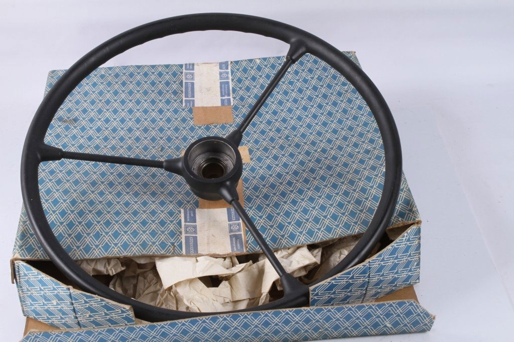 VW steering wheel 1950's New old stock: Download our new North American Auction Co. mobile bidding app, available for download in the Google Play and Apple App Store Today!