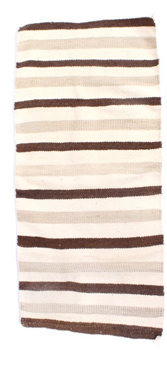 Early Navajo Saddle Blanket Rug: This lot features a early Navajo saddle blanket. Navajo weavers have been producing numerous examples of Saddle Blankets from around 1880 to the present. These types of Blankets have also been used as