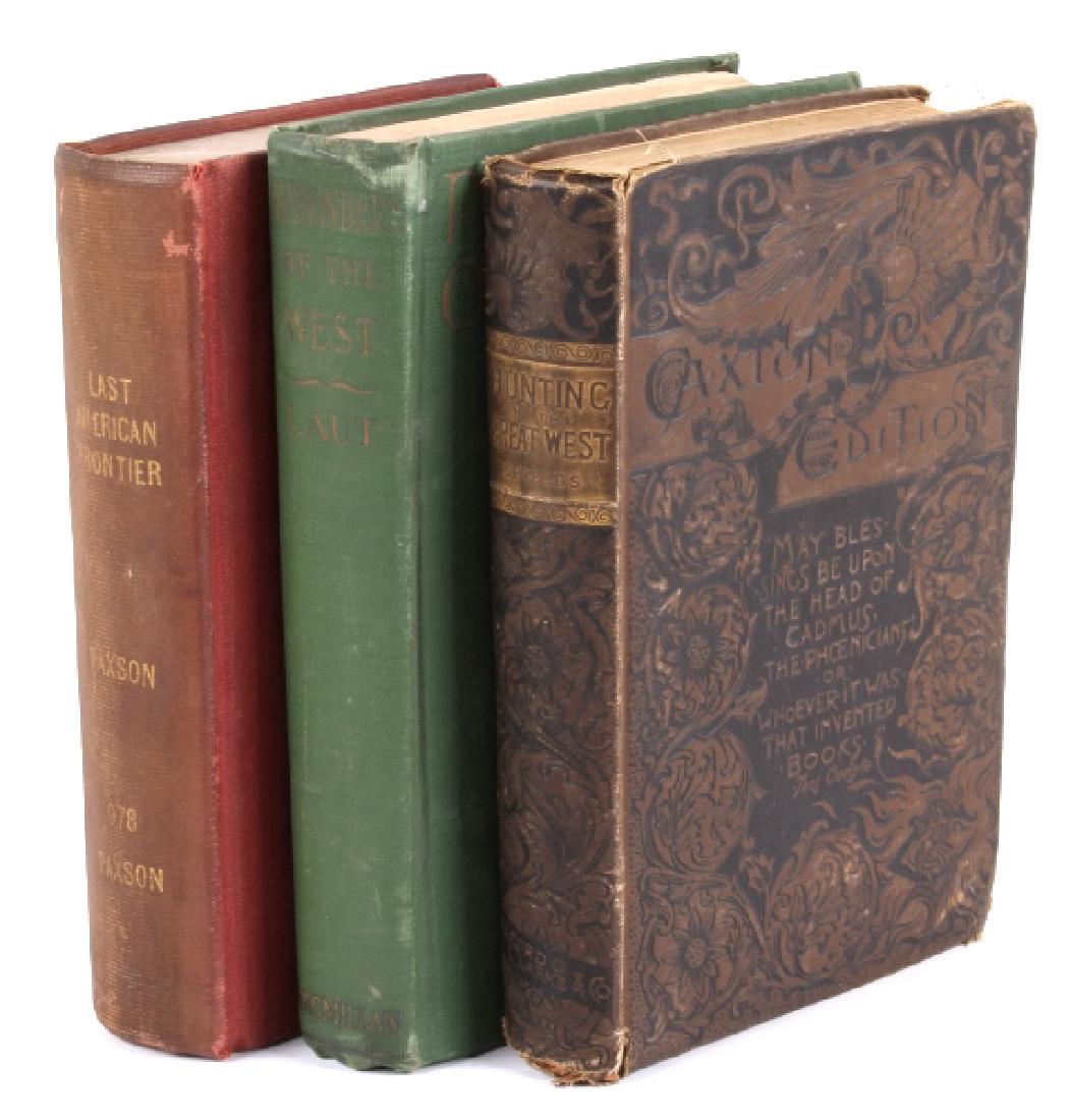 Early Old West Book Collection: This lot features a great group of books on the old west. The books include Pathfinders of the West copyright 1904 printed 1923, Hunting in the Great West copyright 1883 printed 1888 5th edition and L