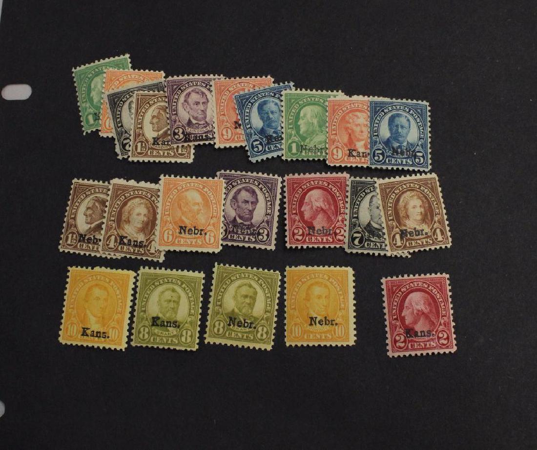US: #658-79 Kans- Nebr , minor gum glaze, F-VF/ Cat $475.