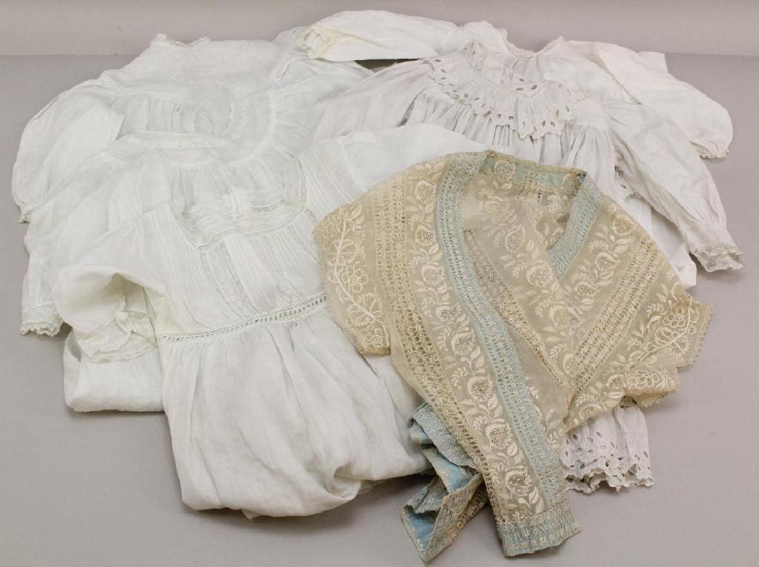 LOT OF WHITE ANTIQUE CHILDREN'S, BABY, ADULT CLOTHING. (1 of 4)
