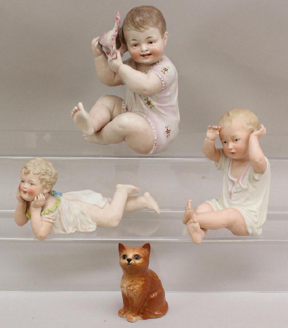 LOT OF (4) FIGURINES: (2) PIANO BABIES & ROYAL DOULTON (1 of 4)
