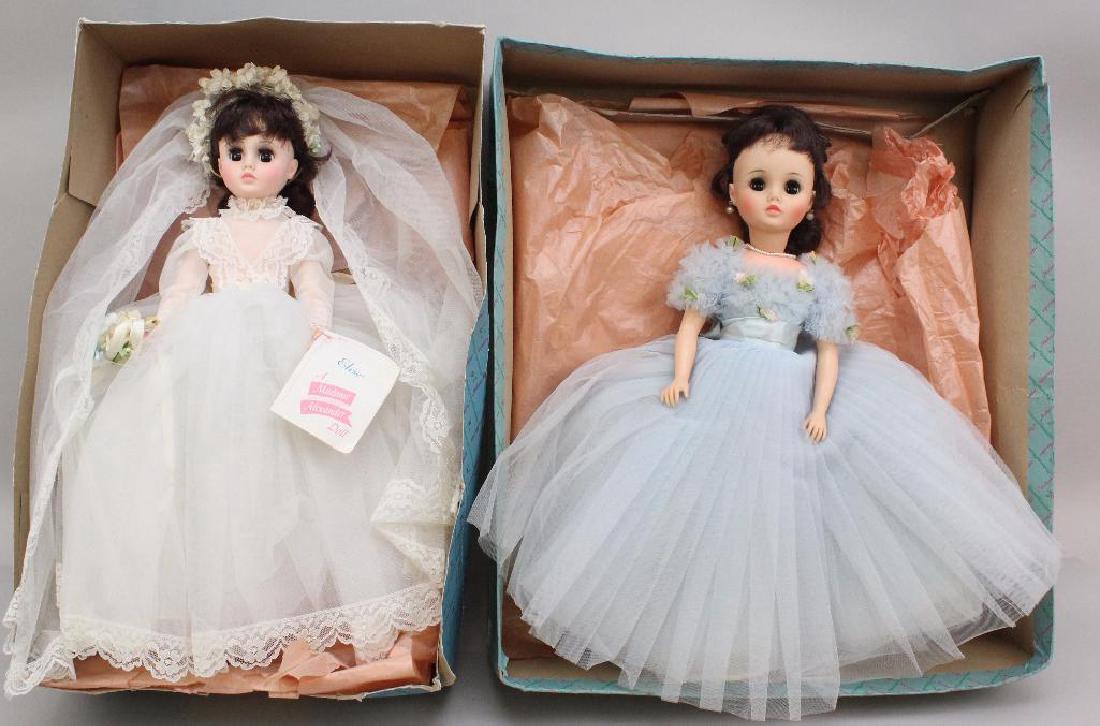 PAIR OF VINYL "ELISE"  DOLLS BY MADAME ALEXANDER: BRIDE (1 of 3)