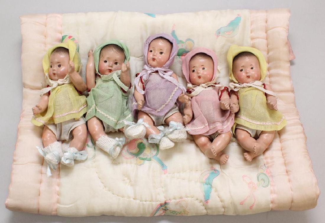 SET OF 7"  MADAME ALEXANDER COMPOSITION "DIONNE" (1 of 1)