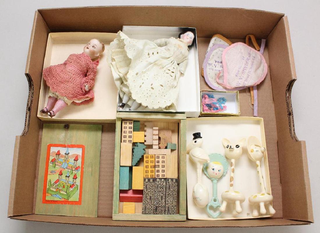 LOT: DOLLS - GERMAN ALL BISQUE, CHINA HEAD; MINI (1 of 5)