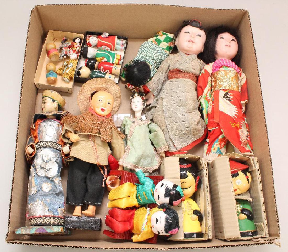 LOT OF VINTAGE ASIAN DOLLS, NOVELTIES. (1 of 4)