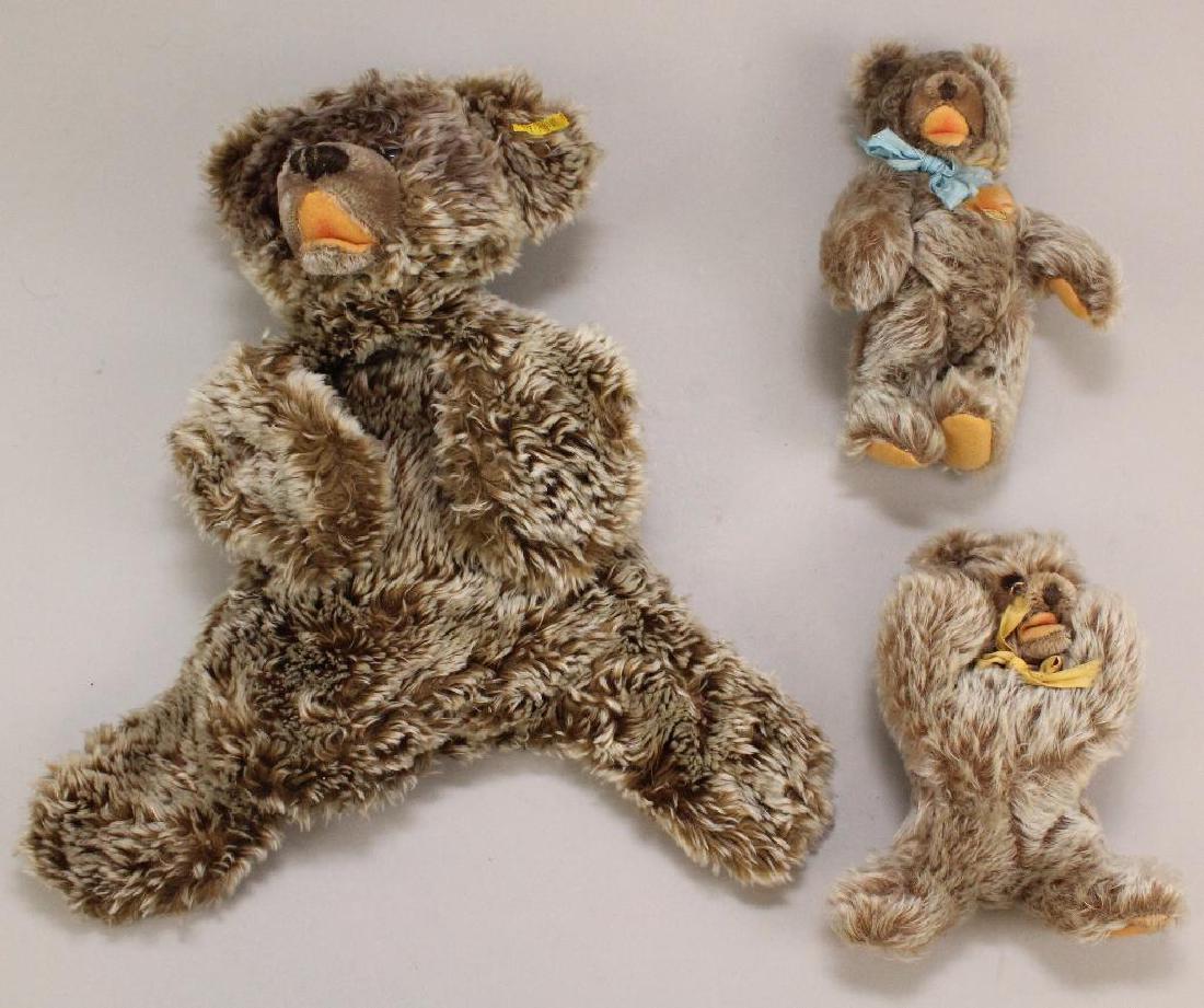 LOT OF (3) VINTAGE STEIFF MOHAIR "ZOTTY" BEARS. (1 of 2)