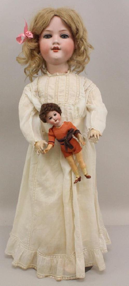 PAIR OF ANTIQUE BISQUE HEAD DOLLS: HEUBACH KOPPLESDORF (1 of 4)
