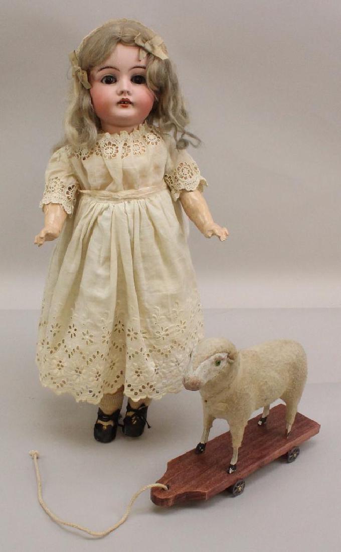 19" 23 117 )K/2 0 1/2( ANTIQUE BISQUE HEAD DOLL & HER (1 of 4)
