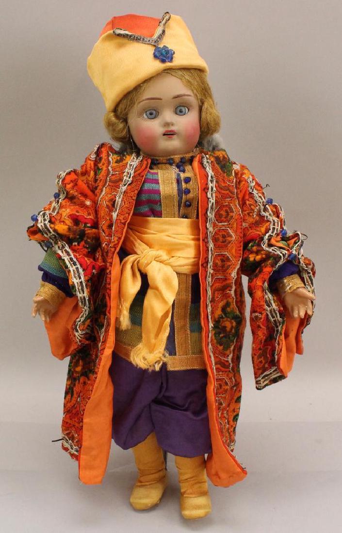 15" ALL ORIGINAL FIRED HEAD ANTIQUE DOLL IN ETHNIC (1 of 3)