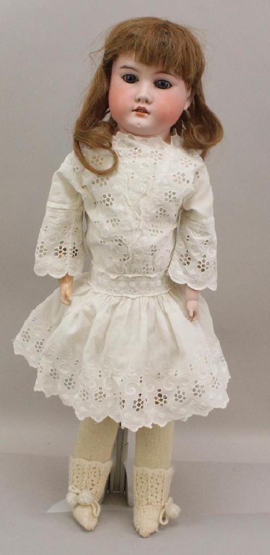 26" ROSEBUD A.9.M. ANTIQUE BISQUE SHOULDER HEAD DOLL. (1 of 4)