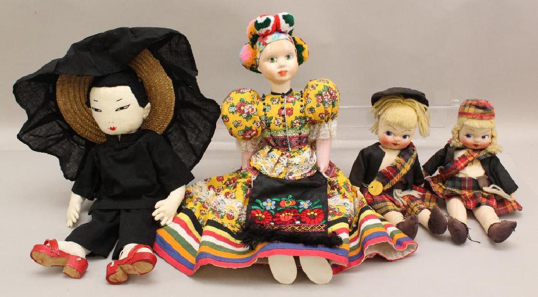 LOT OF (4) ALL ORIGINAL VINTAGE DOLLS REPRESENTING (1 of 1)