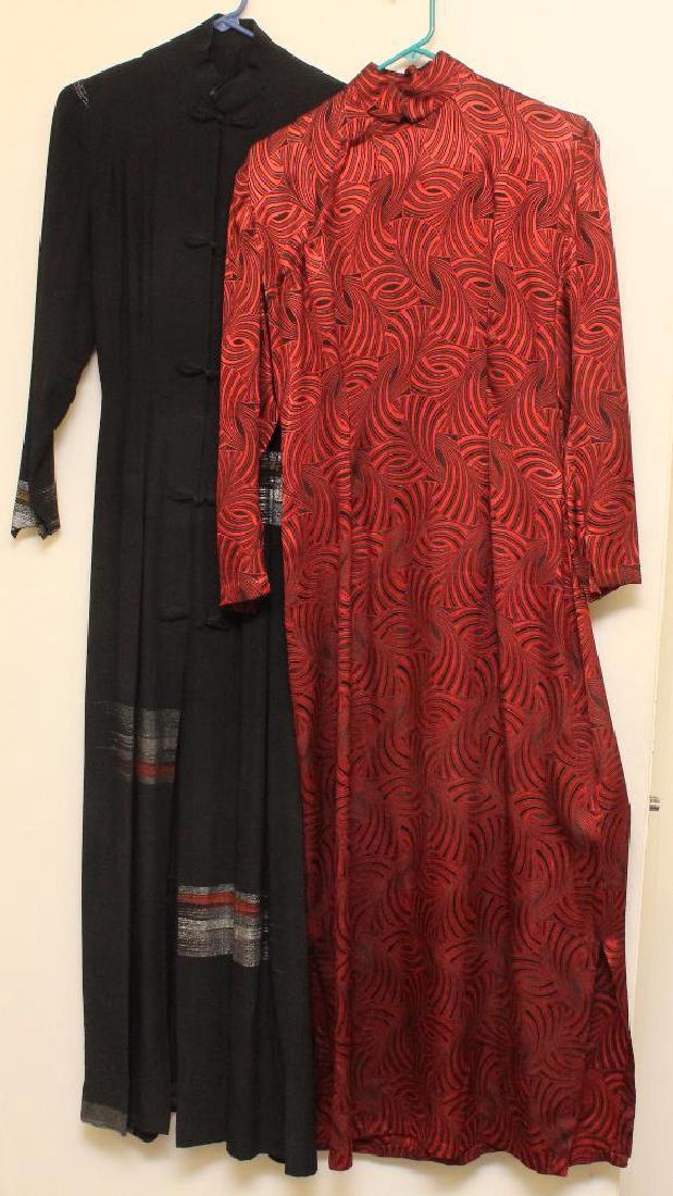 PAIR OF 1930's-40's CUSTOM MADE LONG DRESSES FROM (1 of 3)