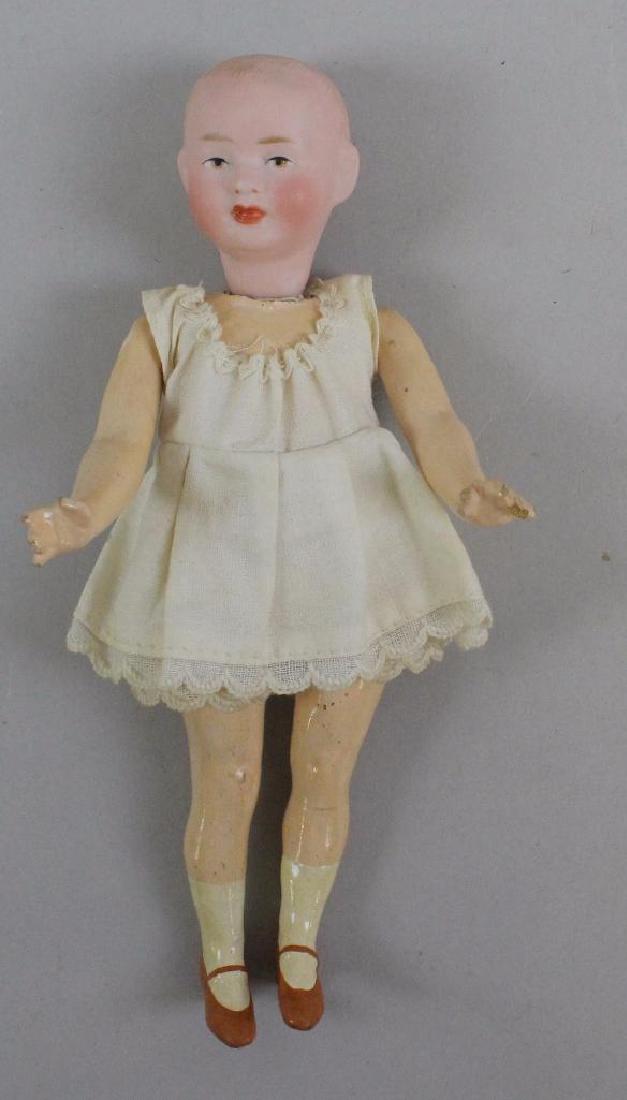 7" 3/0 ABG 1323 ANTIQUE SOLID DOME BISQUE HEAD DOLL (1 of 4)