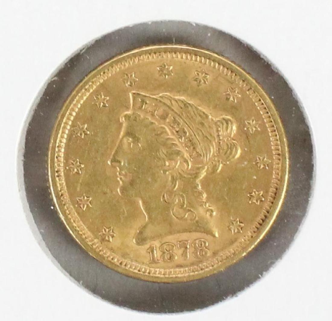 US GOLD: US GOLD: $2 1/2, Liberty, 1878 XF+