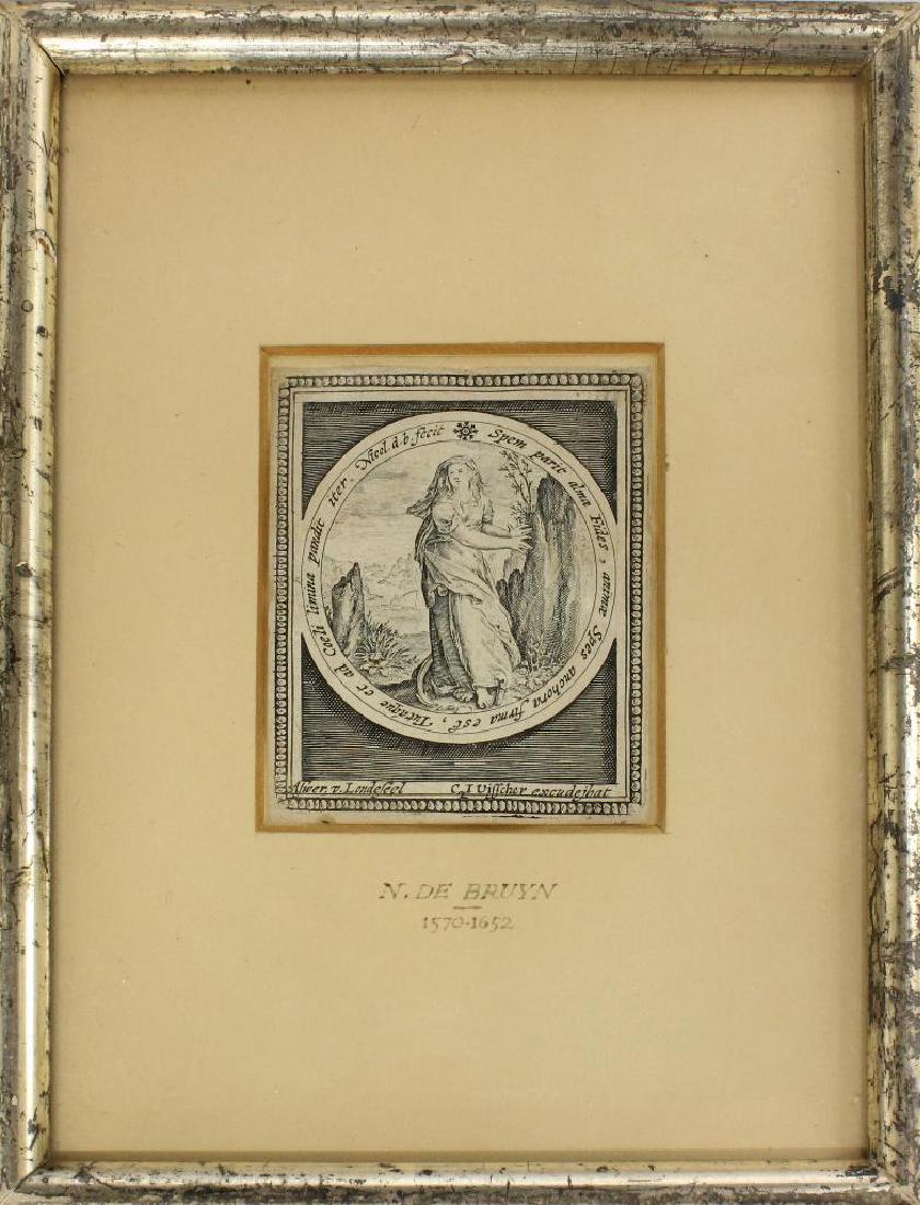 Etching by Assuerus van Londerseel after Bruyn: Etching by Assuerus van Londerseel (1572-1635) after Nicolaes de Bruyn (1571-1656) and printed by C. J. Visscher (1587-1652). Latin text "Spem parit alma Fides, animae Spes anchora firma est Tutaque a