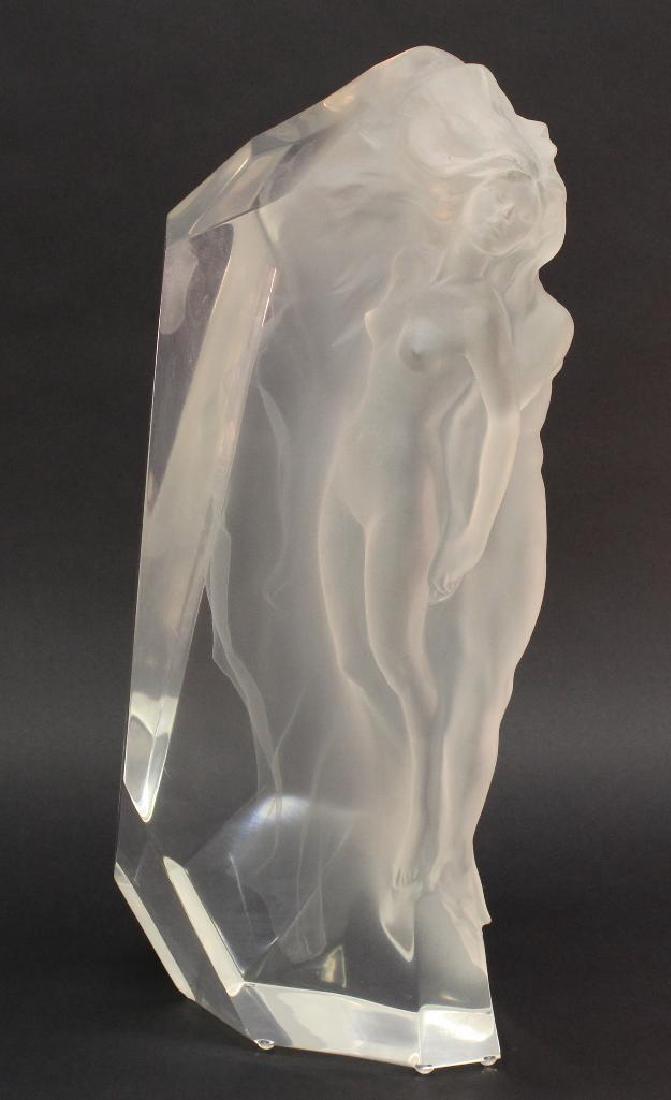 Frederick Hart (1943-1999, District of Colombia,: Lucite sculpture. Signed "Hart" and "1991, edition 210/350" at bottom. Beautifully cast lucite
