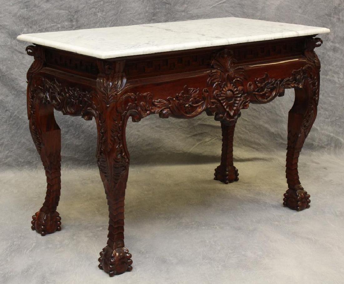 Ornate Carved Mahogany Hall Table (1 of 5)