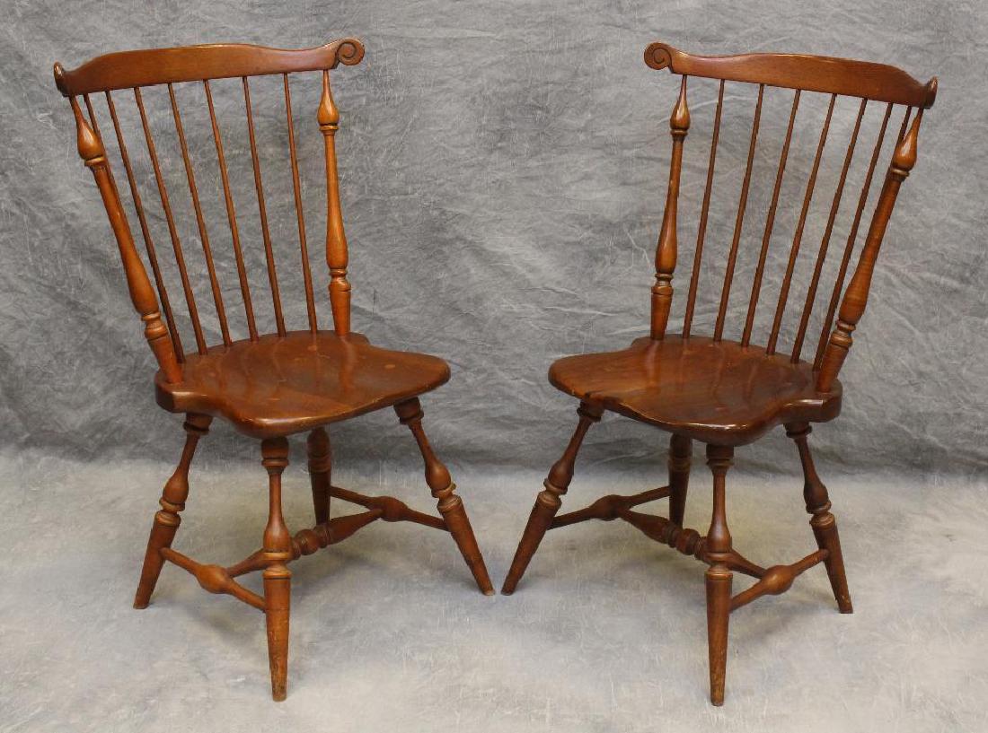 (2) Pair of Duckloe Bros Fan Back Side Chairs (1 of 4)