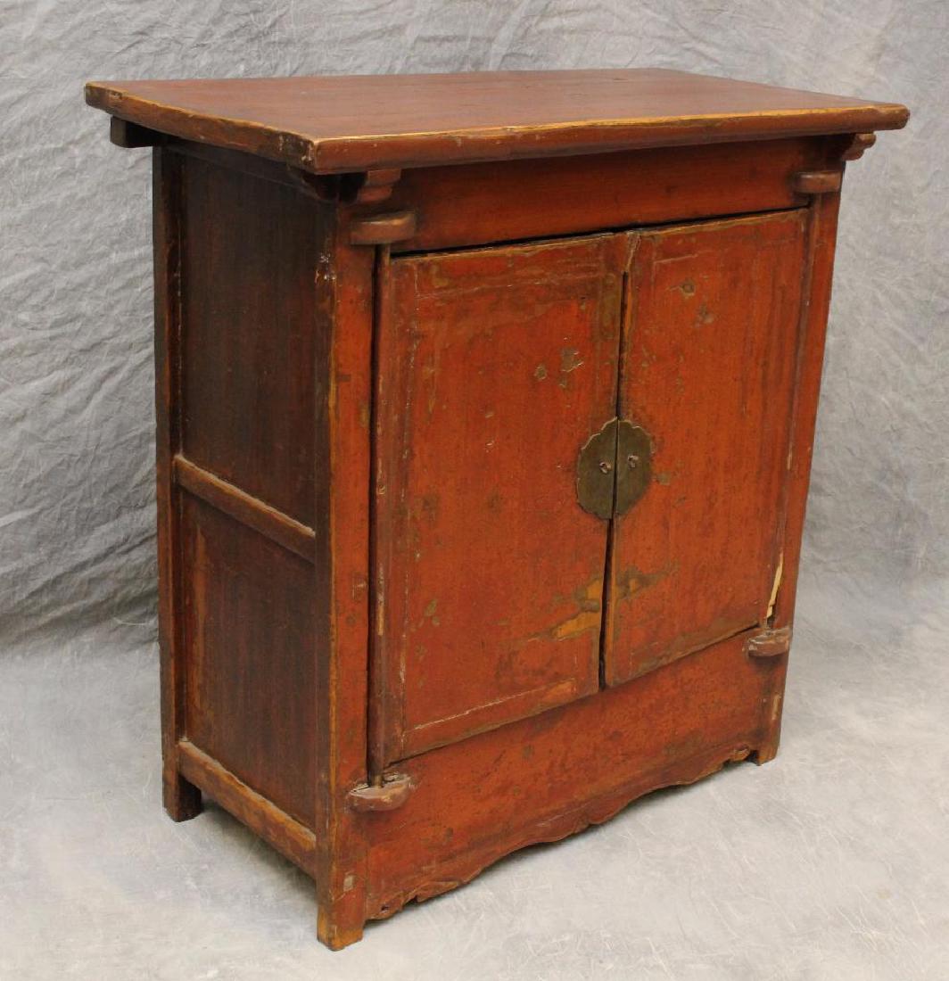 Asian Red Lacquered Console Cabinet (1 of 5)