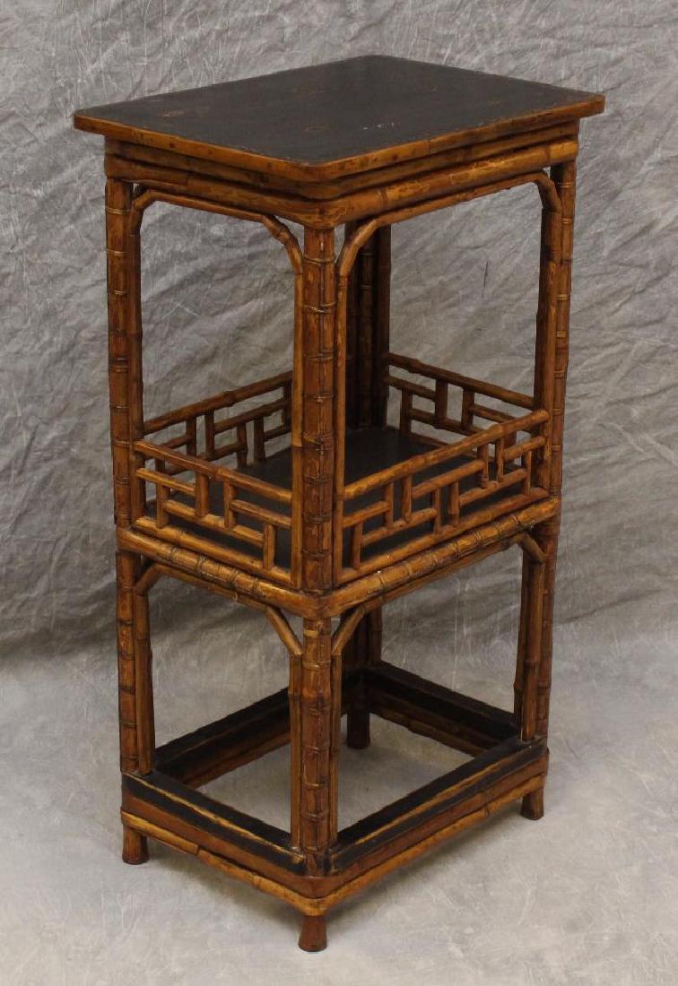 Asian Bamboo Two Tier Table (1 of 3)