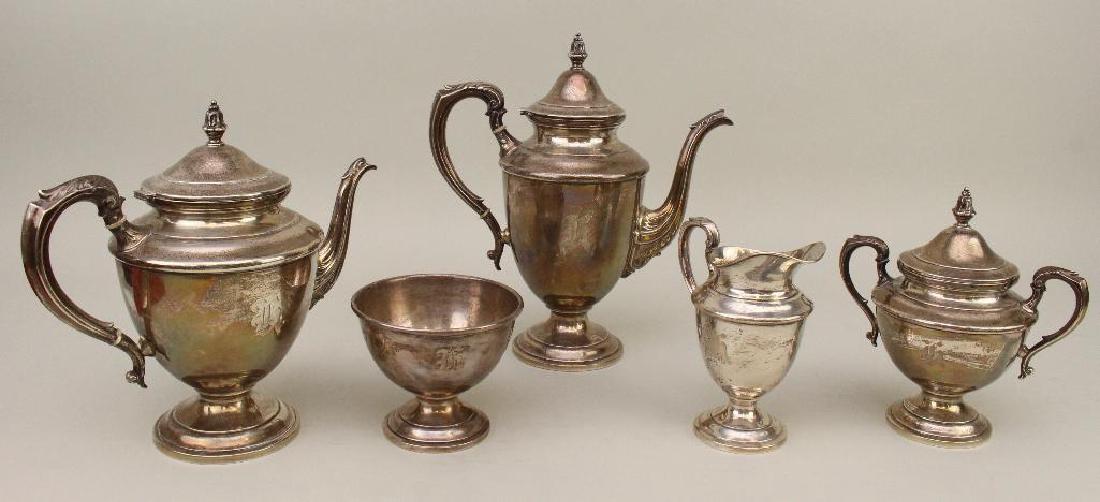 (5) Piece Sterling Silver Coffee and Tea Service (1 of 8)