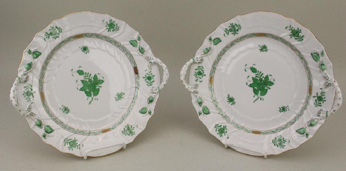 (2) Pair of Herend Porcelain Plates (1 of 5)