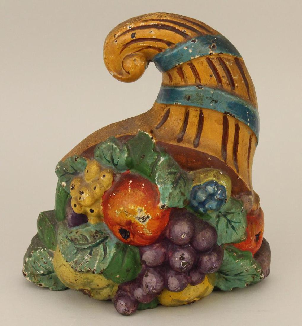 Cast Iron Painted Cornucopia Door Stop (1 of 4)