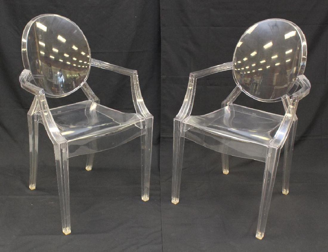 (2) Pair of Philippe Starck Louis Ghost Chairs (1 of 3)