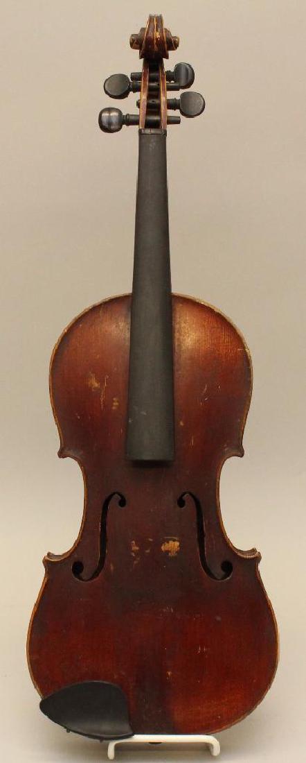 Josephus Math Violin: Label inside body.