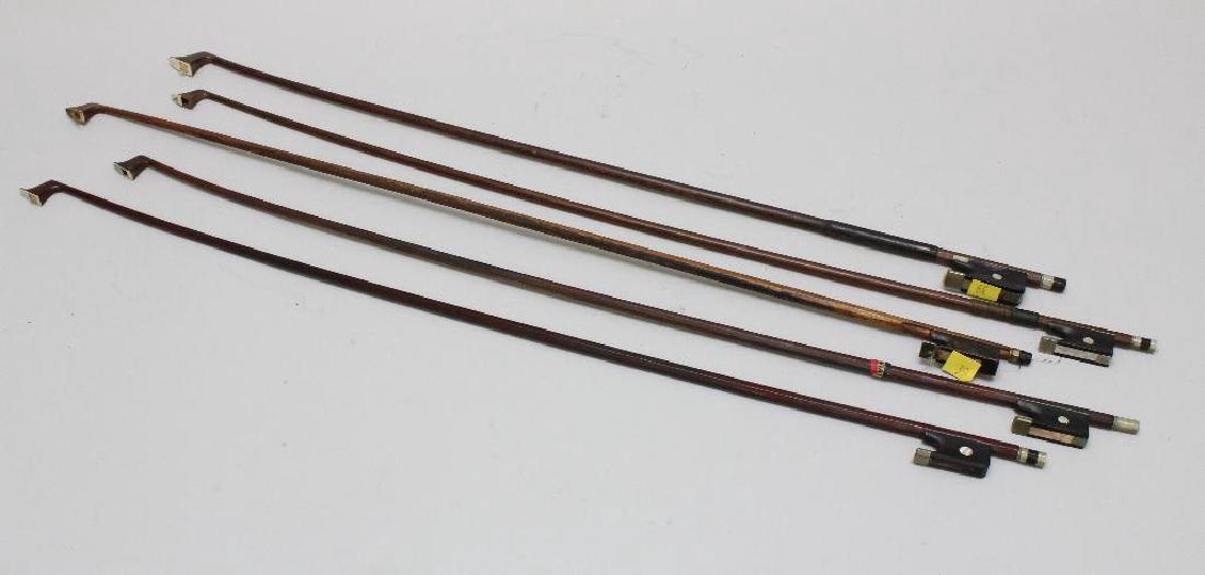 Collection of (5) Violin Bows: 5 bows.