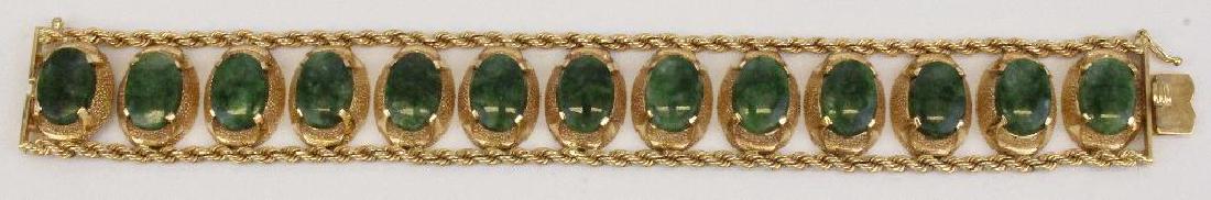 14K Yellow Gold Bracelet. Jade (1 of 3)